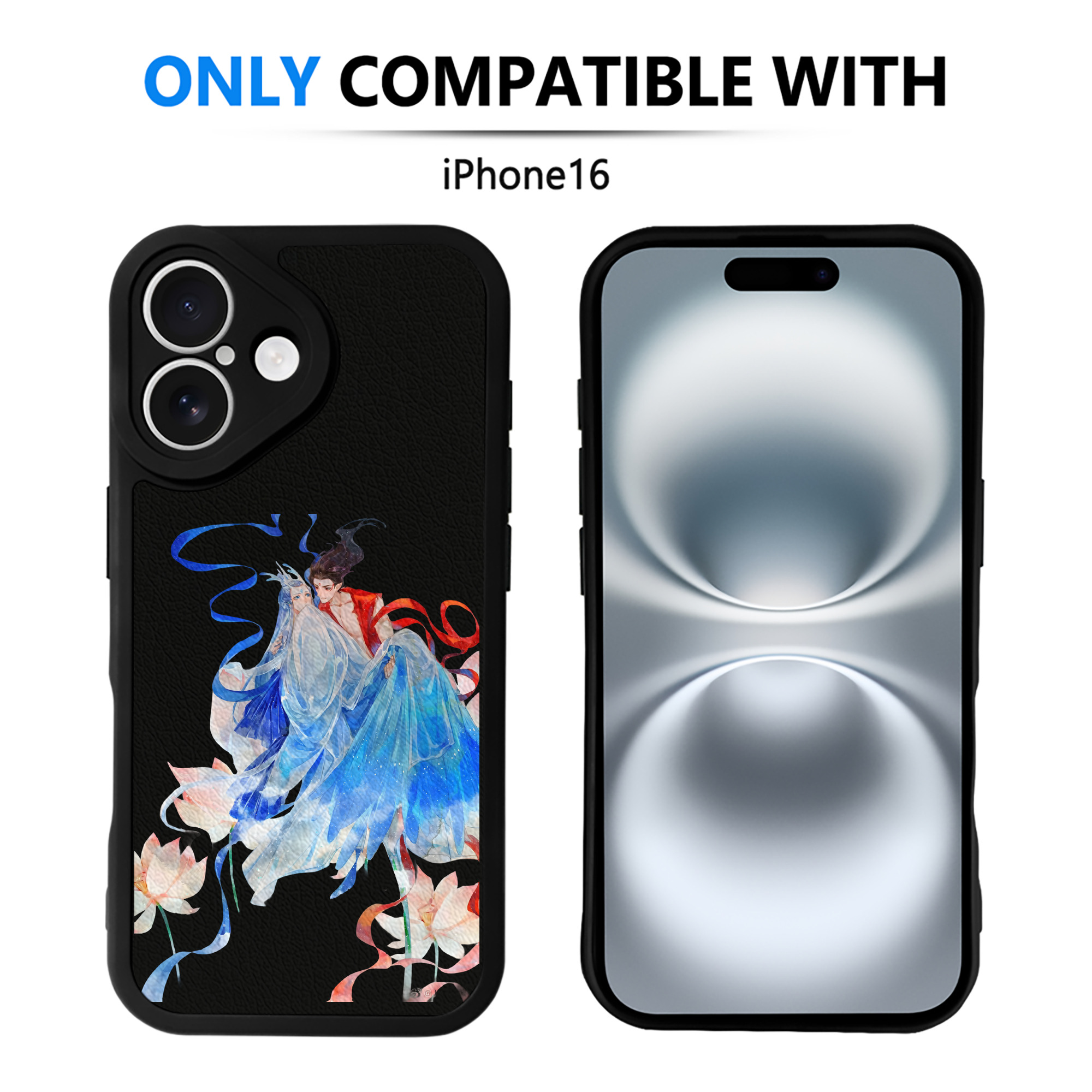 （画像用） Ne Zha 2 ナタ 魔童の大暴れ 【iPhone 16シリーズ対応】シリコンスマホケース（レザー調） 材質：シリコン